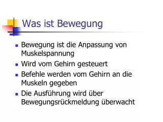 was ist bewegung