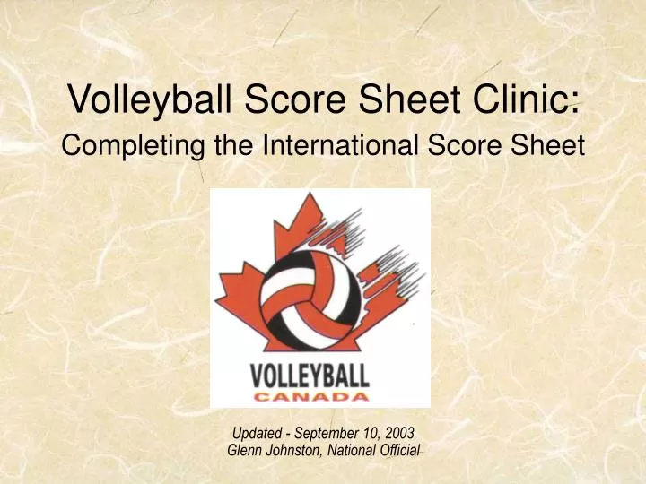 volleyball score sheet clinic