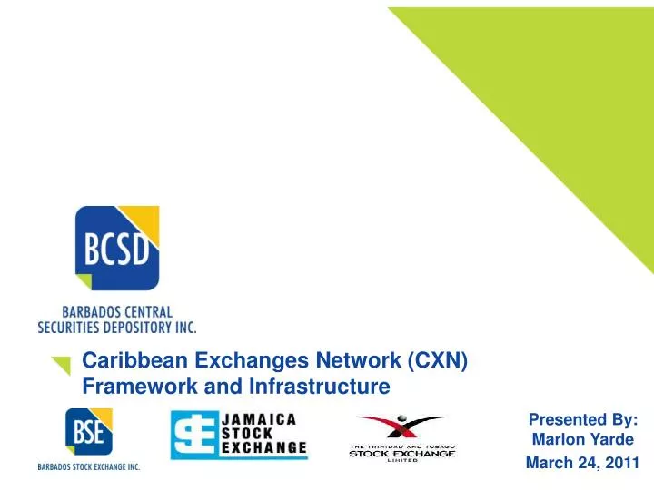 caribbean exchanges network cxn framework and infrastructure