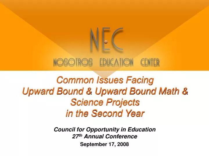 common issues facing upward bound upward bound math science projects in the second year