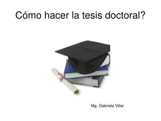 c mo hacer la tesis doctoral