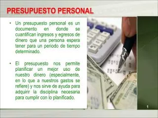presupuesto personal