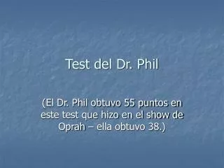 test del dr phil