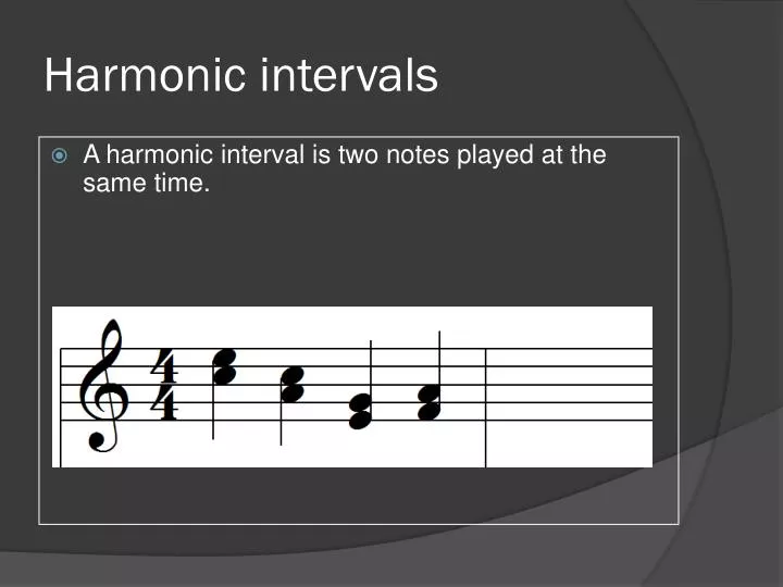 harmonic intervals