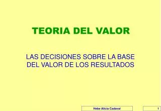 teoria del valor