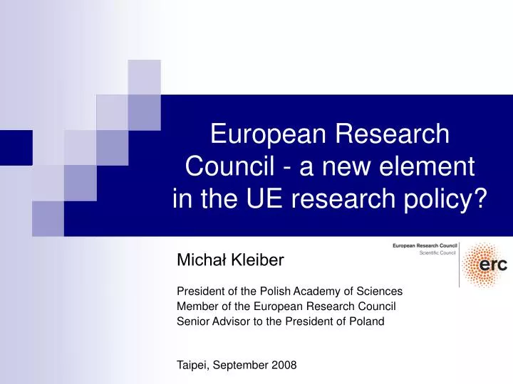 european research council a new element in the ue research policy