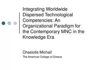 Chasiotis Michail The American College of Greece