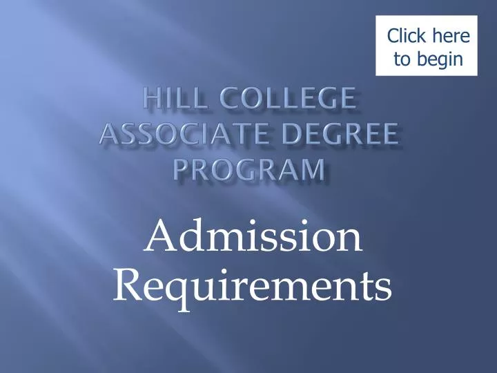 hill college associate degree program