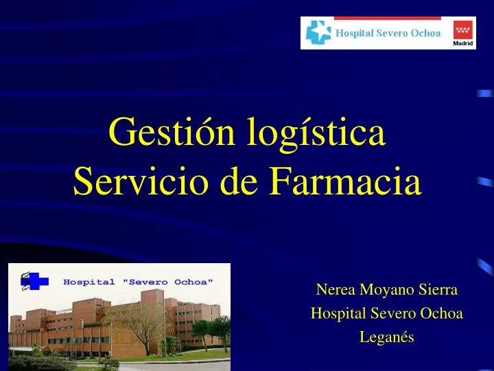 gesti n log stica servicio de farmacia