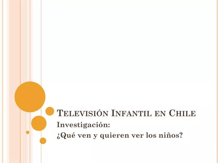 televisi n infantil en chile
