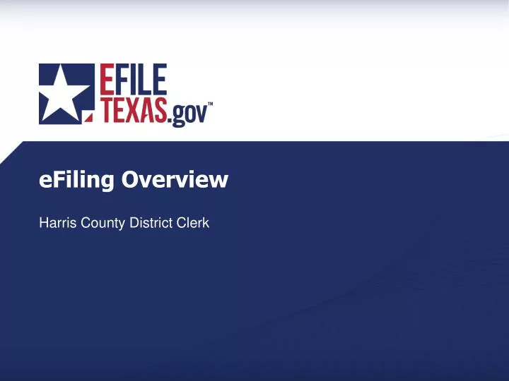 efiling overview