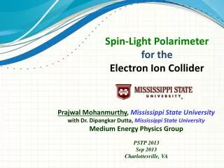 Spin-Light Polarimeter for the Electron Ion Collider