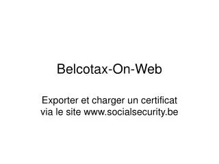 belcotax on web