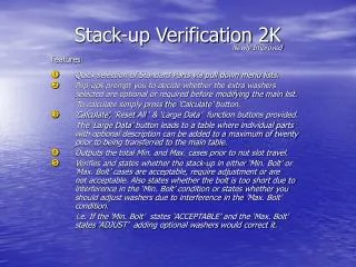 Stack-up Verification 2K