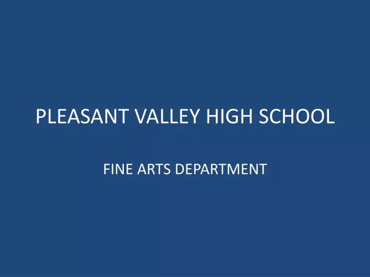 pleasant valley high school
