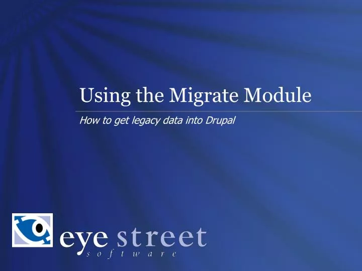 using the migrate module