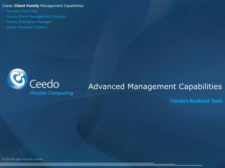 advanced management capabilities