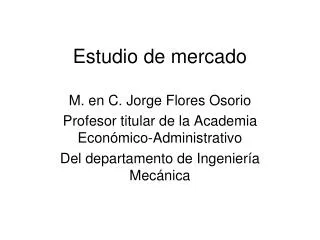 estudio de mercado
