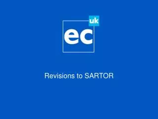 Revisions to SARTOR