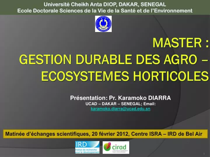 master gestion durable des agro ecosystemes horticoles