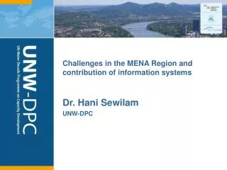 Challenges in the MENA Region and contribution of information systems