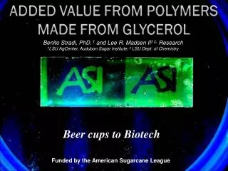 Beer cups to Biotech