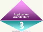 Application Architecture - slide 1