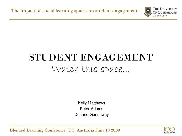 student engagement watch this space