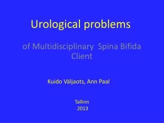 Urological problems