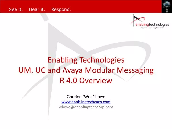 enabling technologies um uc and avaya modular messaging r 4 0 overview