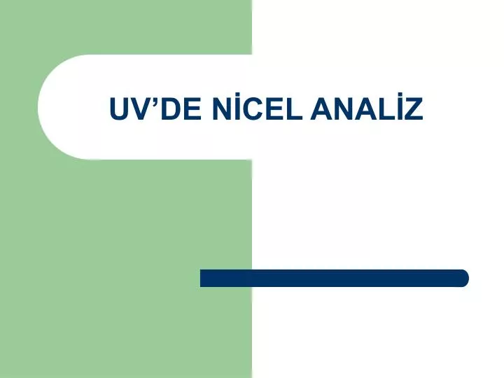 uv de n cel anal z