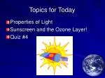 Topics for Today - slide 1