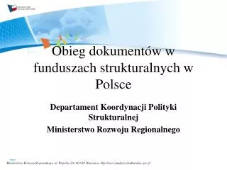 obieg dokument w w funduszach strukturalnych w polsce