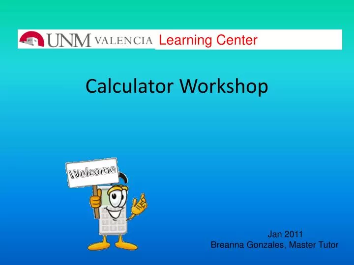 calculator workshop
