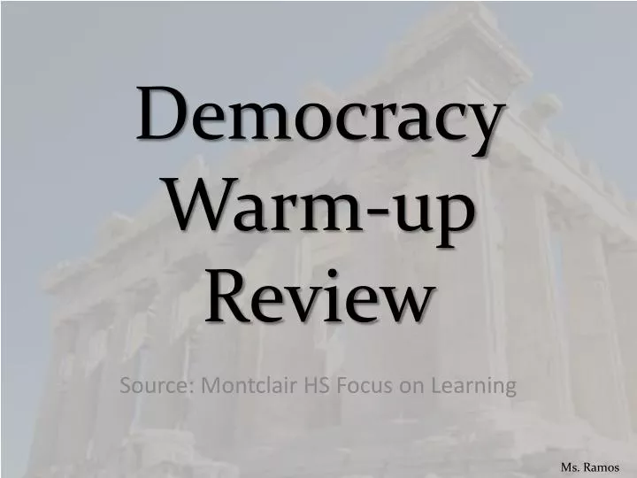 democracy warm up review