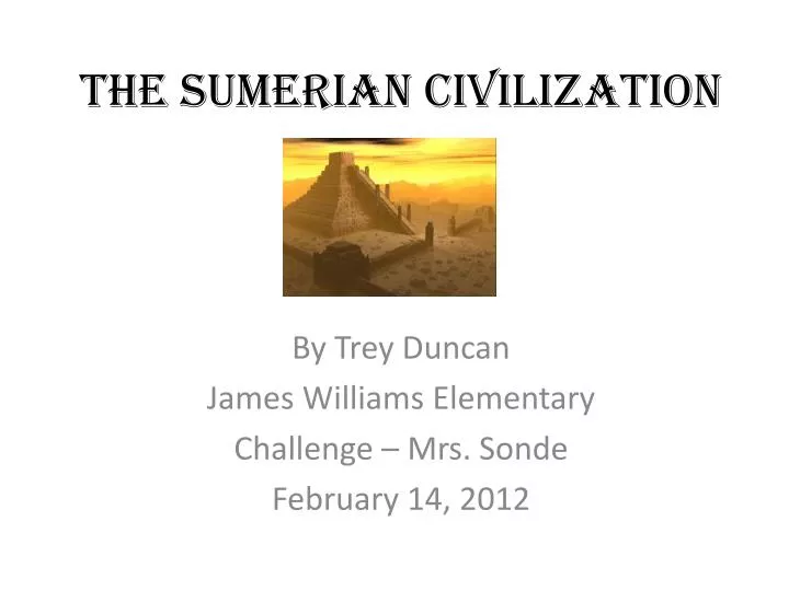the sumerian civilization