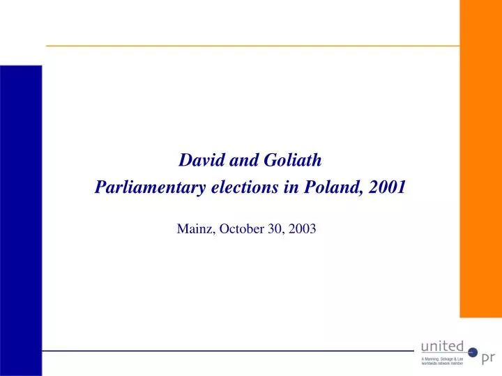 david and goliath parliamentary elections in poland 2001
