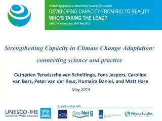 Strengthening Capacity in Climate Change Adaptation: connecting science and practice