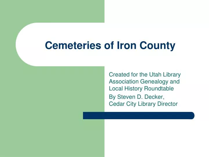 cemeteries of iron county