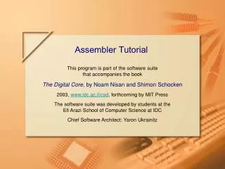 Assembler Tutorial