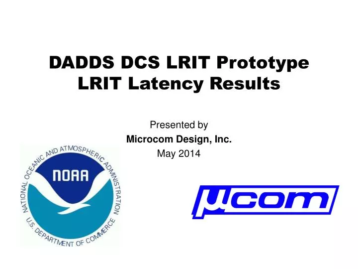dadds dcs lrit prototype lrit latency results