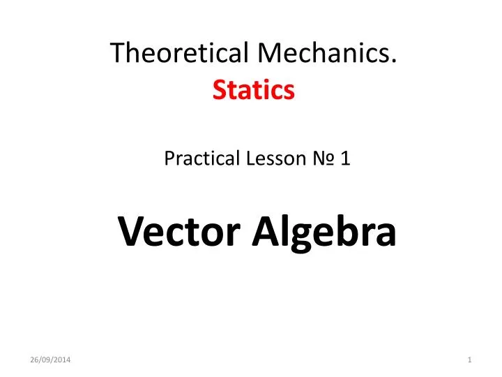 theoretical mechanics statics