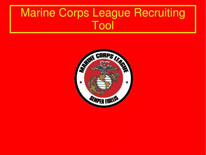 marine corps league recruiting tool