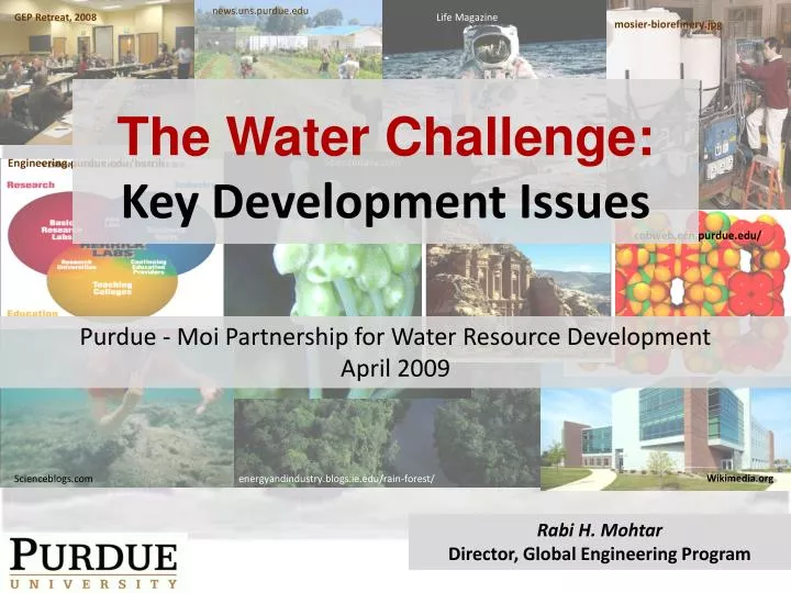 the water challenge key development issues