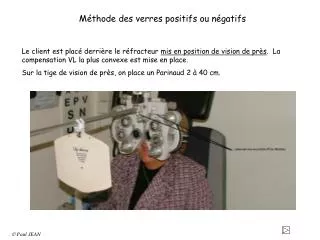 m thode des verres positifs ou n gatifs