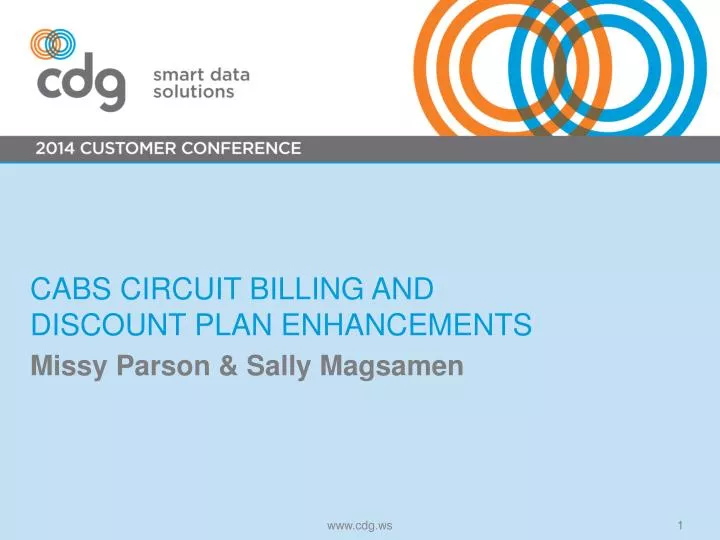 cabs circuit billing and discount plan enhancements