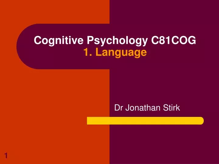 cognitive psychology c81cog 1 language
