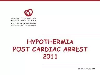 HYPOTHERMIA POST CARDIAC ARREST 2011