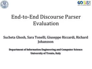 End-to-End Discourse Parser Evaluation
