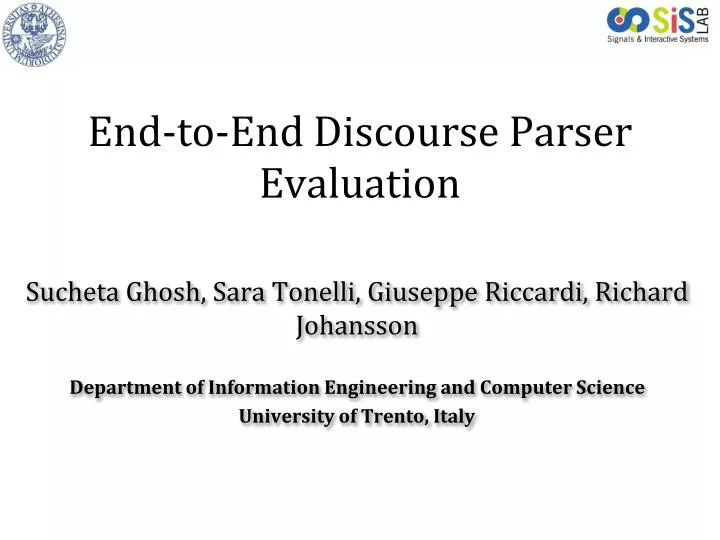 end to end discourse parser evaluation